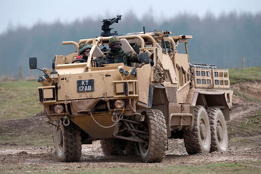 British Army test using electric technology on armoured vehicles
