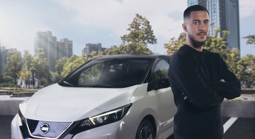 Eden Hazard partners with Nissan to promote electric vehicles