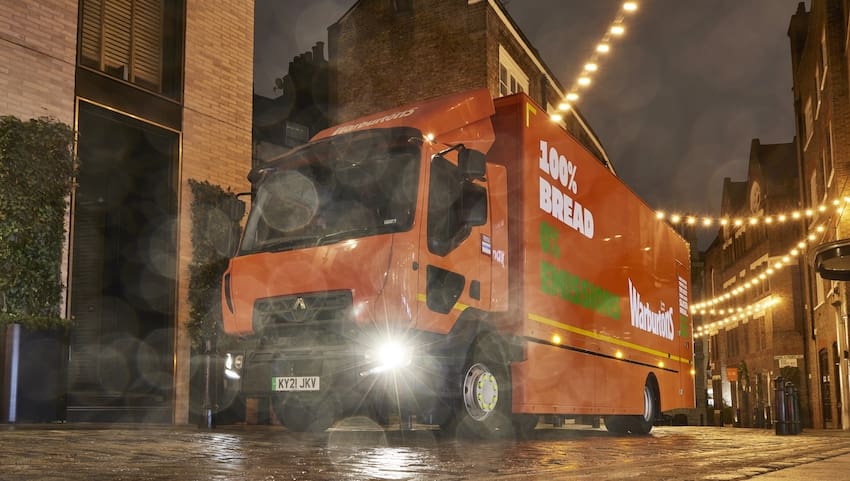 Warburtons’ first 16-tonne 100% electric truck goes on the road