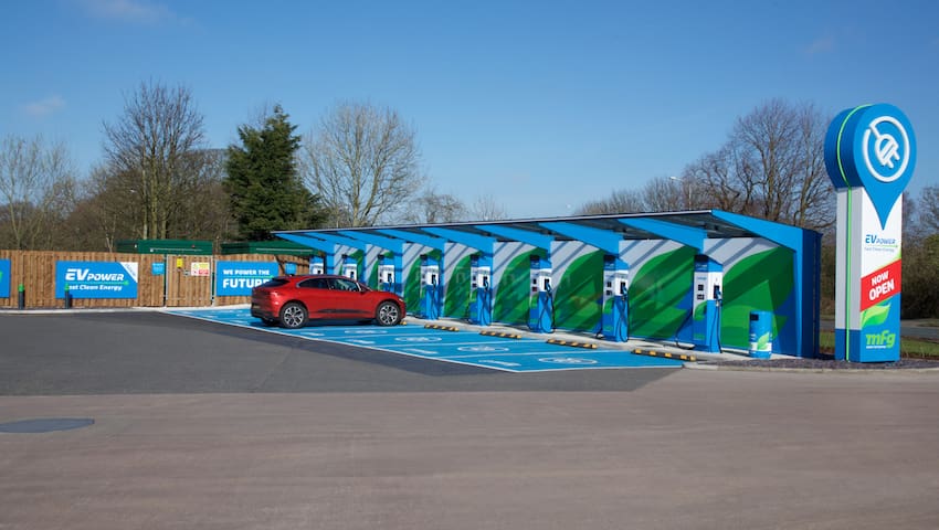 EV MFG Charging hub Glasgow