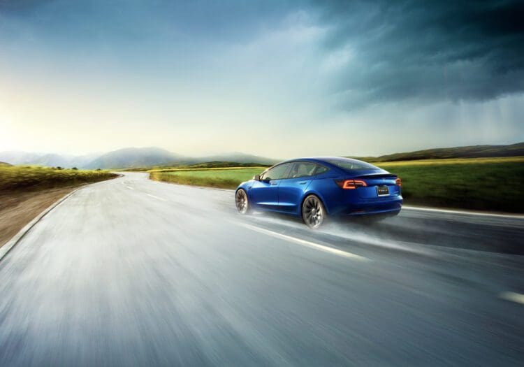Used Tesla Model 3 rear view