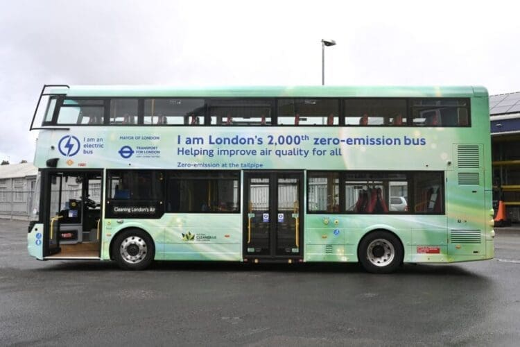 London hits green milestone with 2,000 zero-emission buses