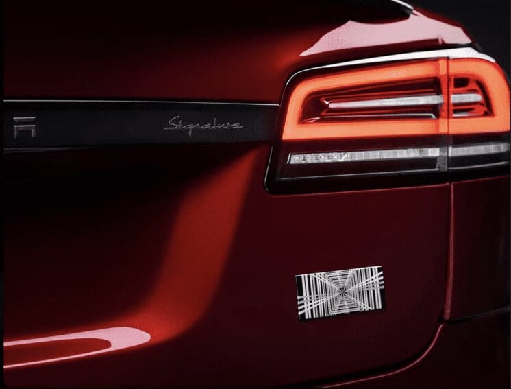 Tesla Model S Signature rear badging