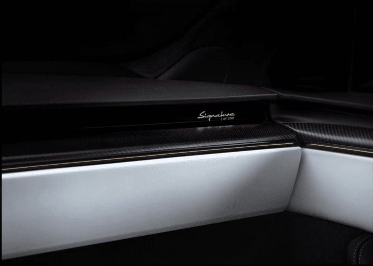 Tesla Model S interior detailing with Signature badging