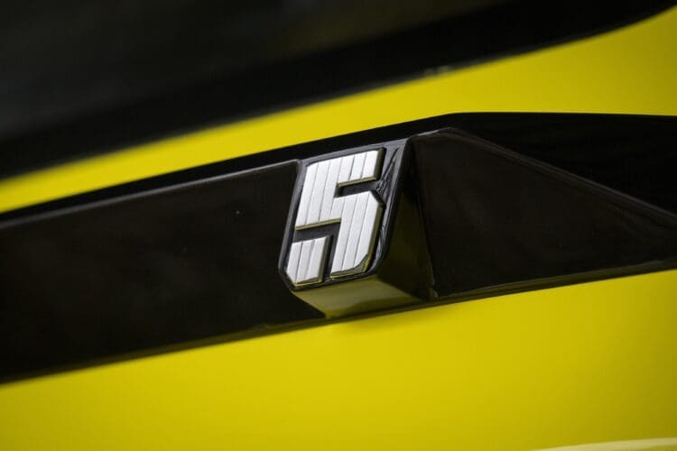 Renault 5 Turbo 3E badge close-up