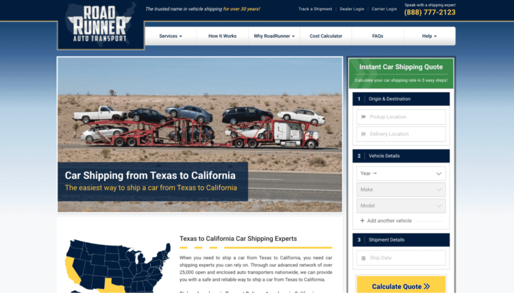 The I-10 lane between Texas and California is one of the busiest auto transport routes in the country.