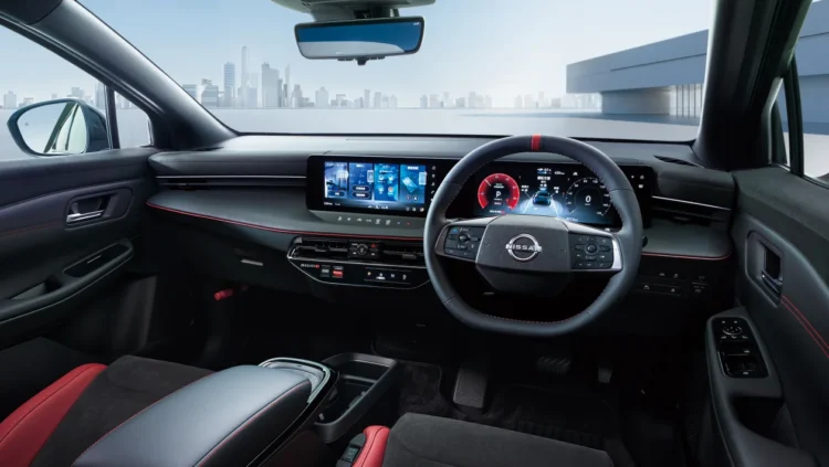 New Nissan Leaf interior and dashboard